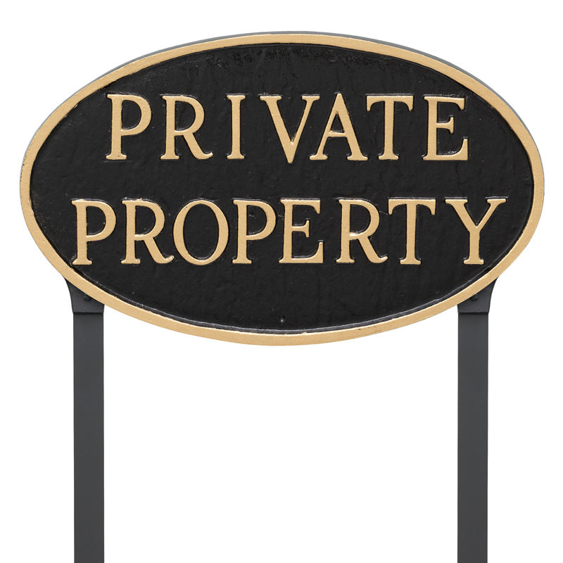 Montague Metal Products Private Property Statement Garden Sign Wayfair
